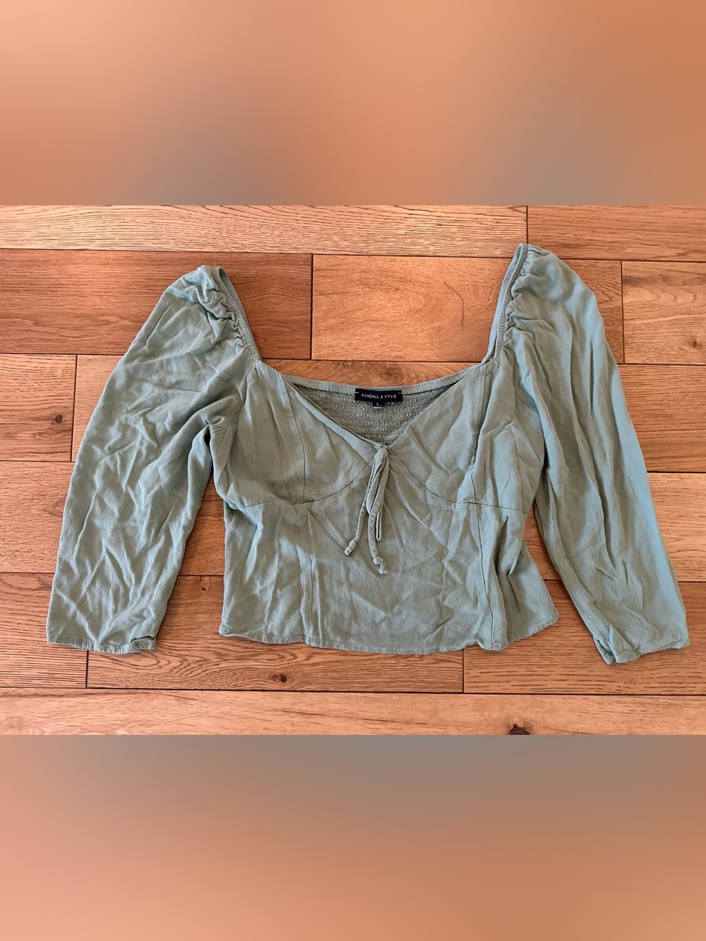 Kendall & Kylie ruched back crop top